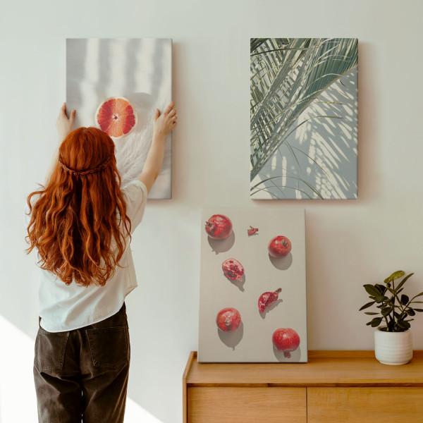 Obraz canvas 3 częściowy Tropikalne owoce | 3x40x60 | Wallfluent