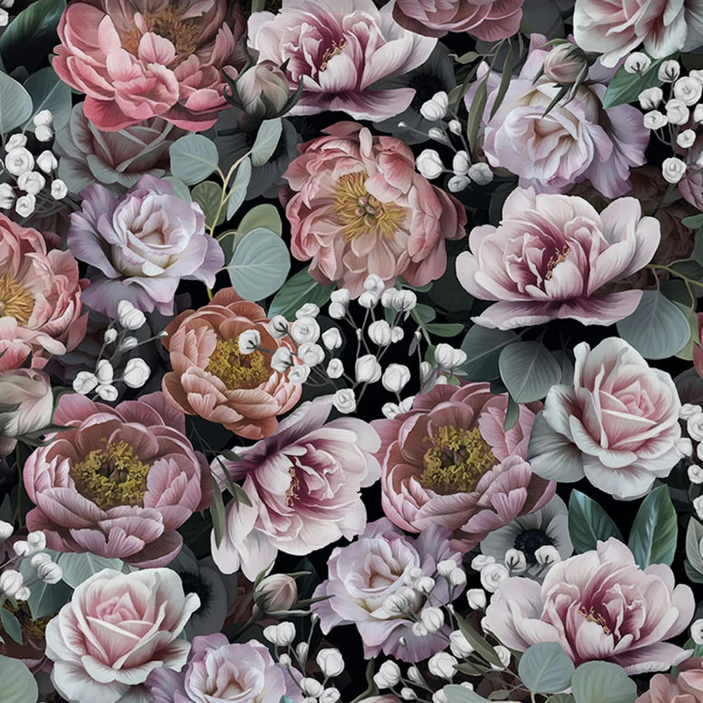 VINTAGE FLOWERS - Mini plateau rectangulaire 20,5x13,5cm