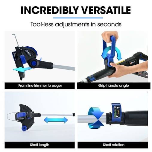NNEMB 20V Leaf Blower & Line Trimmer / Edger Combo, Kit with 4.0Ah Battery & Fast Charger