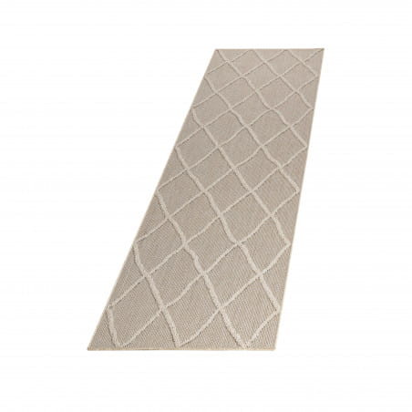 Dywan sznurkowy Patara romby beżowy 80 cm x 250 cm