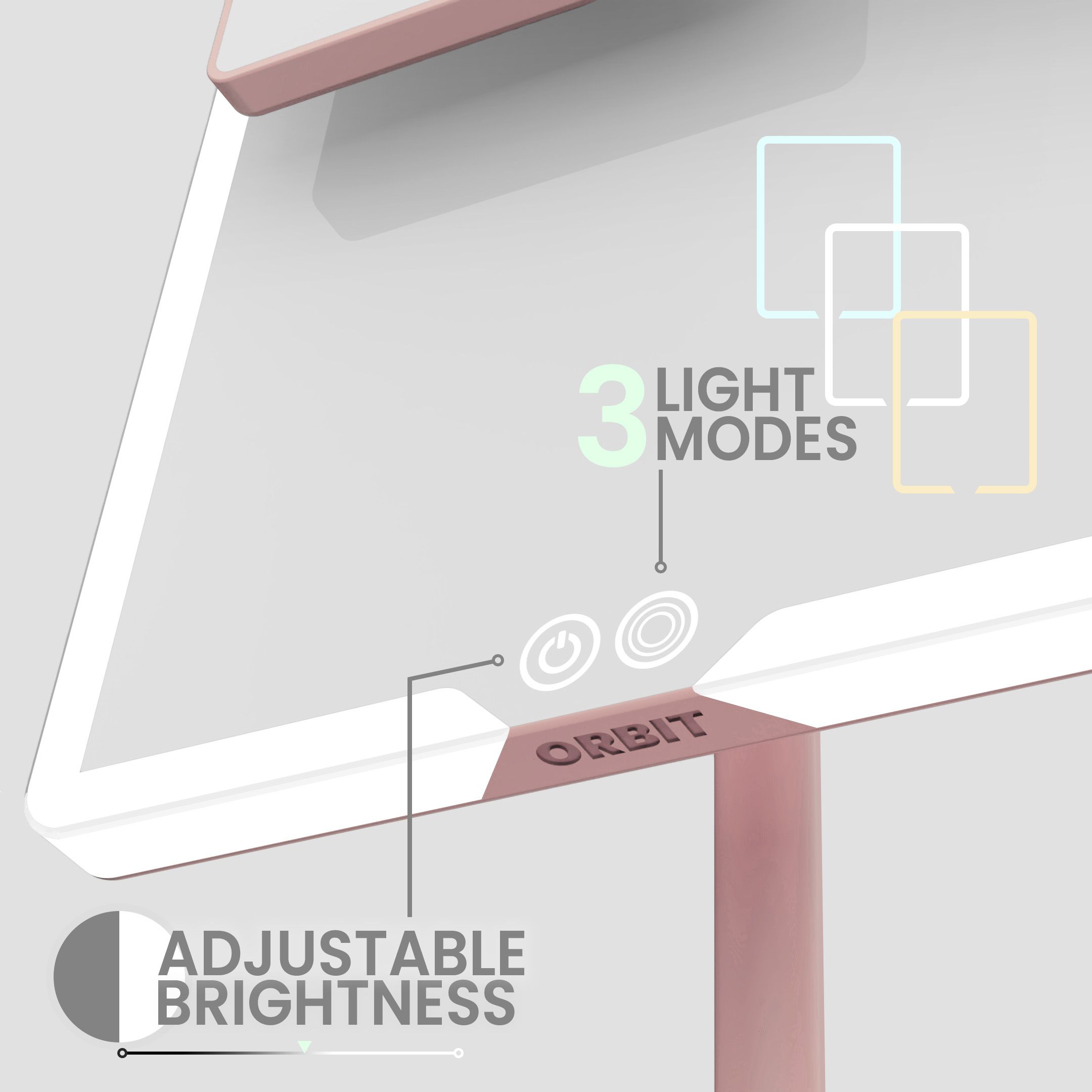 LUNA London ORBIT Mirror | LED Lighted Vanity Makeup Mirror with 7X Magnification