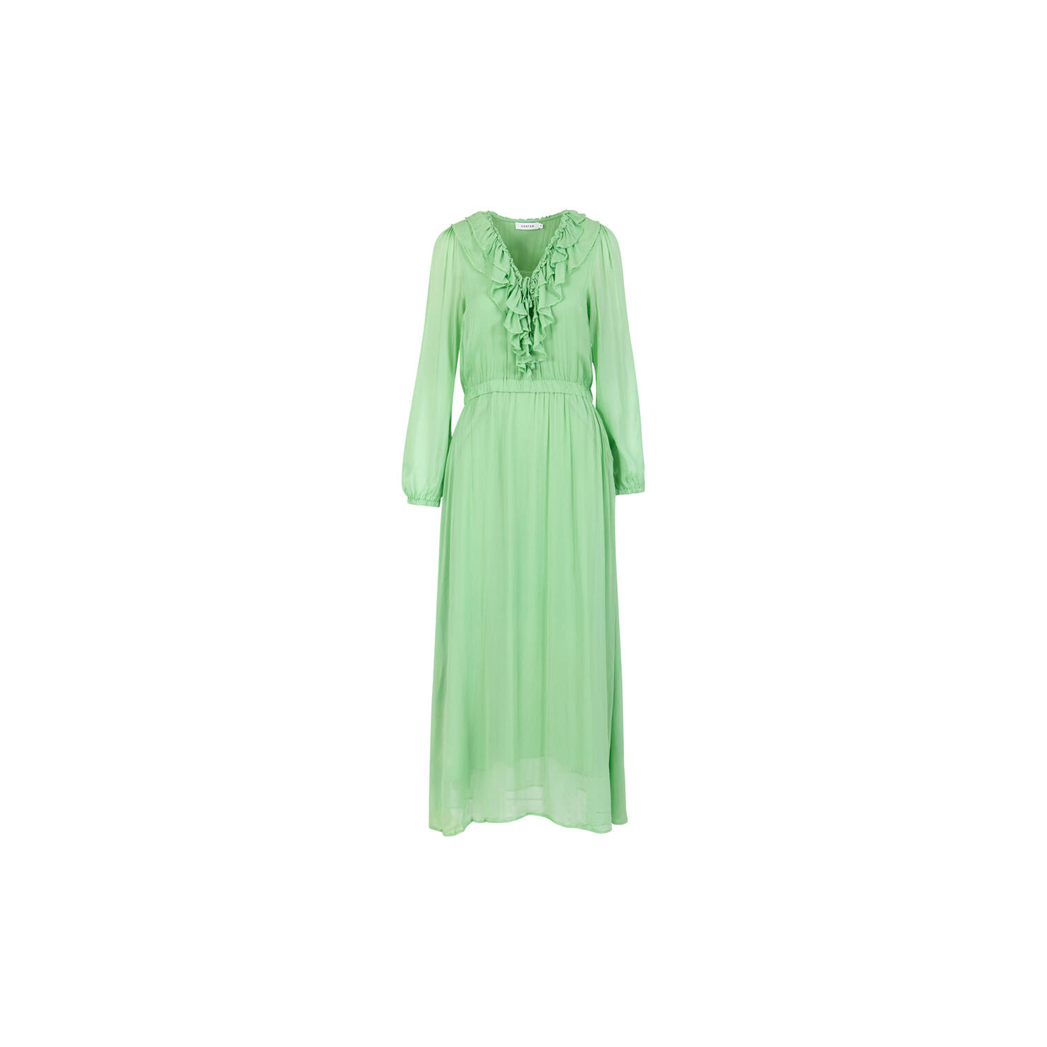 Long ruffle dress, mint