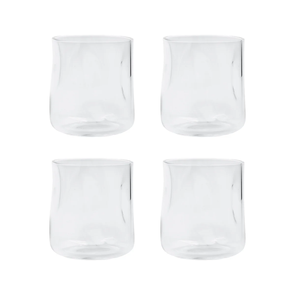 House Doctor - Sand Trinkglas, H9 cm, klar (4er-Set)