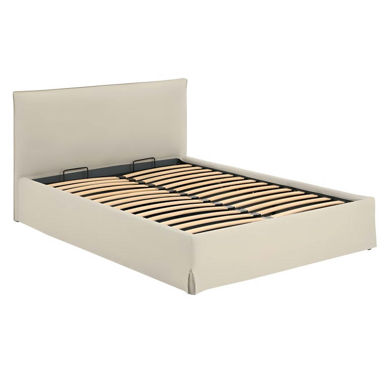 ORSA - Lit coffre   beige  160x200