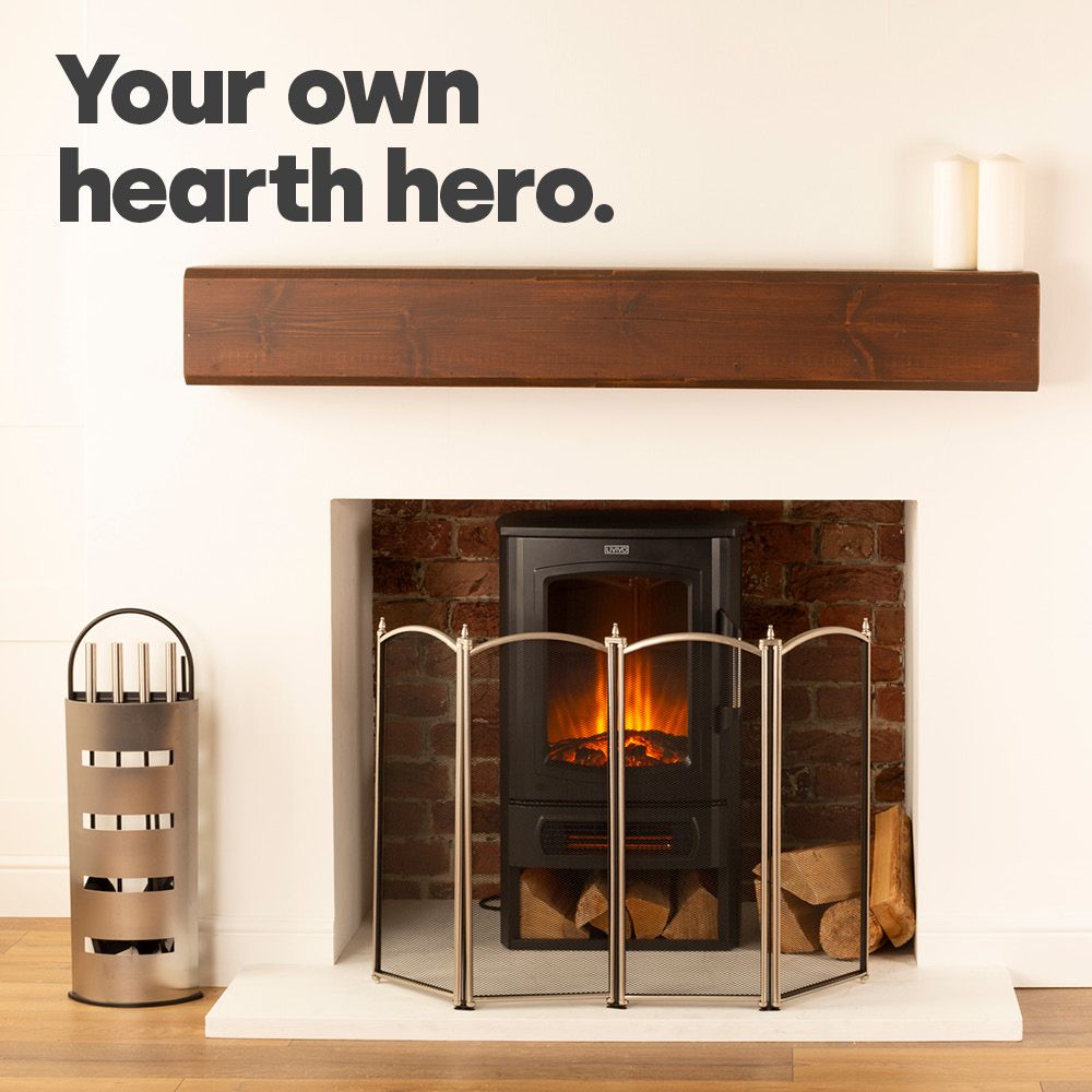 LIVIVO 4-Panel Nickel Coated Fireguard