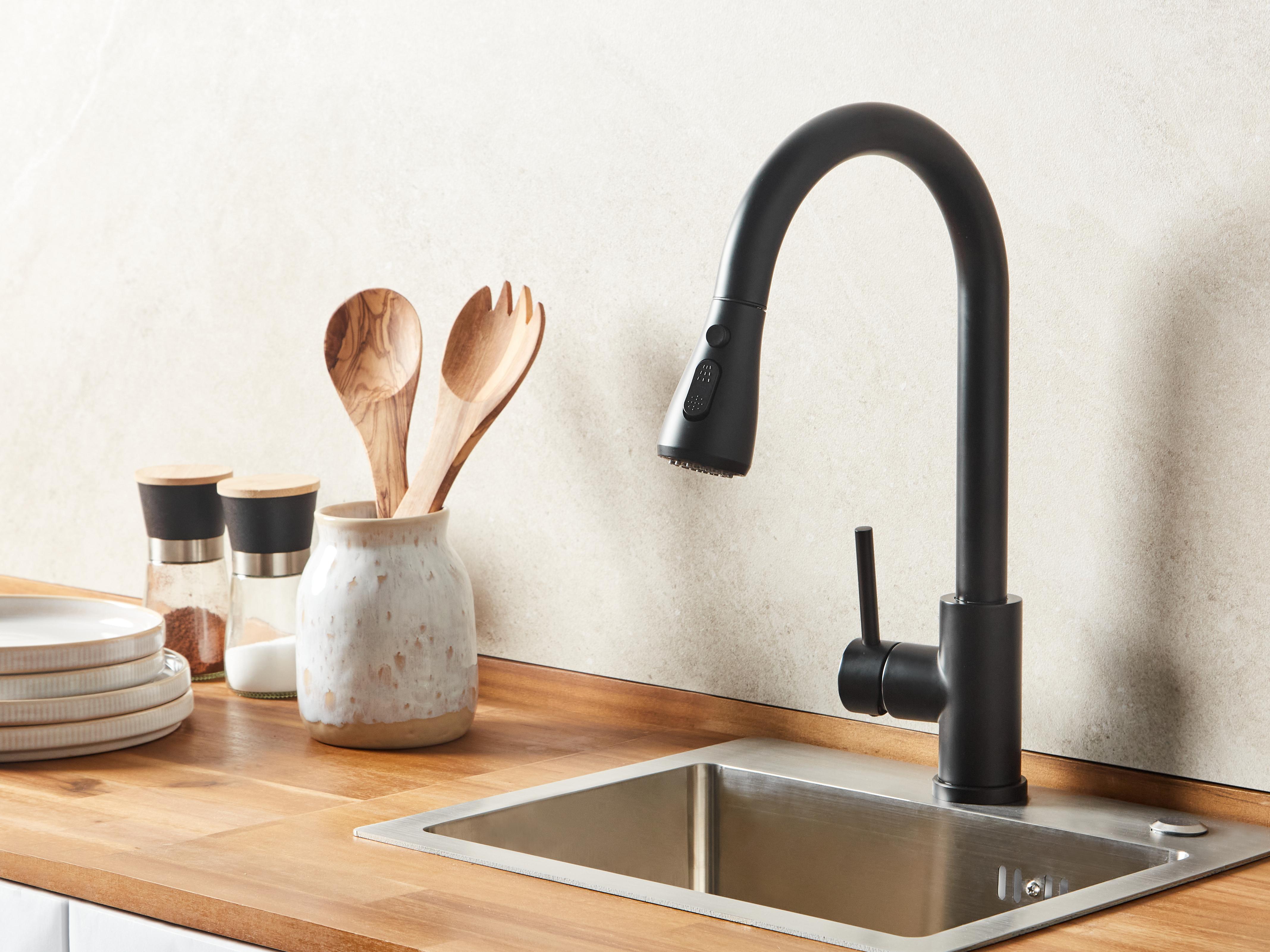 Kitchen Pull Out Tap PAIMUN Black