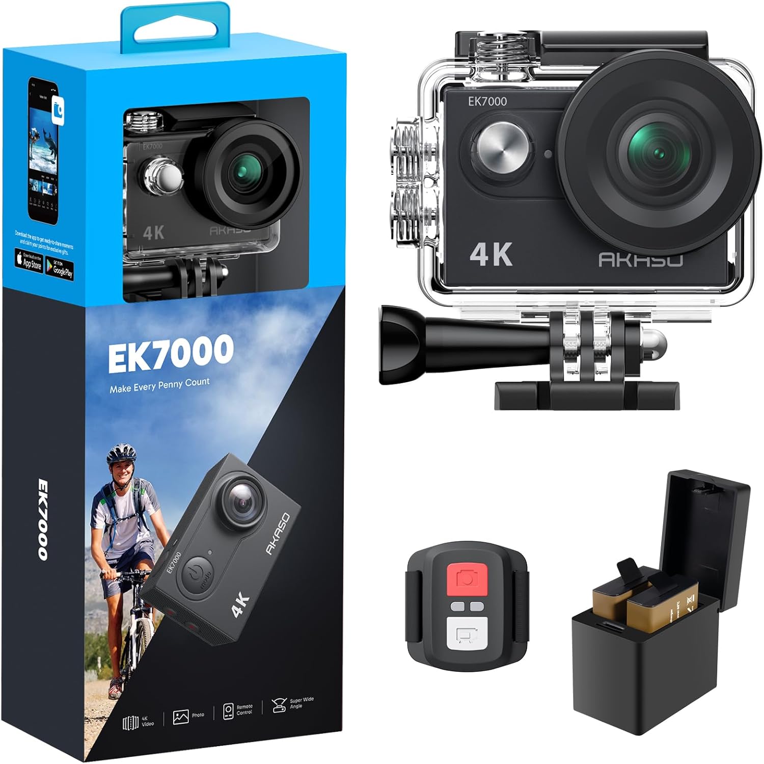 AKASO EK7000 4K30FPS 20MP WiFi Action Camera
