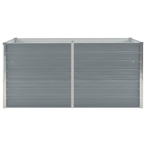 NNEVL Raised Garden Bed 160x80x77 cm Galvanised Steel Grey