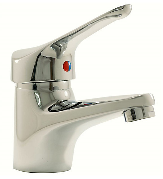 Mitigeur Laiton Chrome pour Vasque Lavabo NF avec vidage et cartouche ceramique