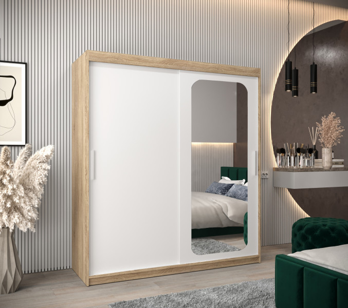 Szafa przesuwna Garderoba PROMO T2 180 sonoma/biały