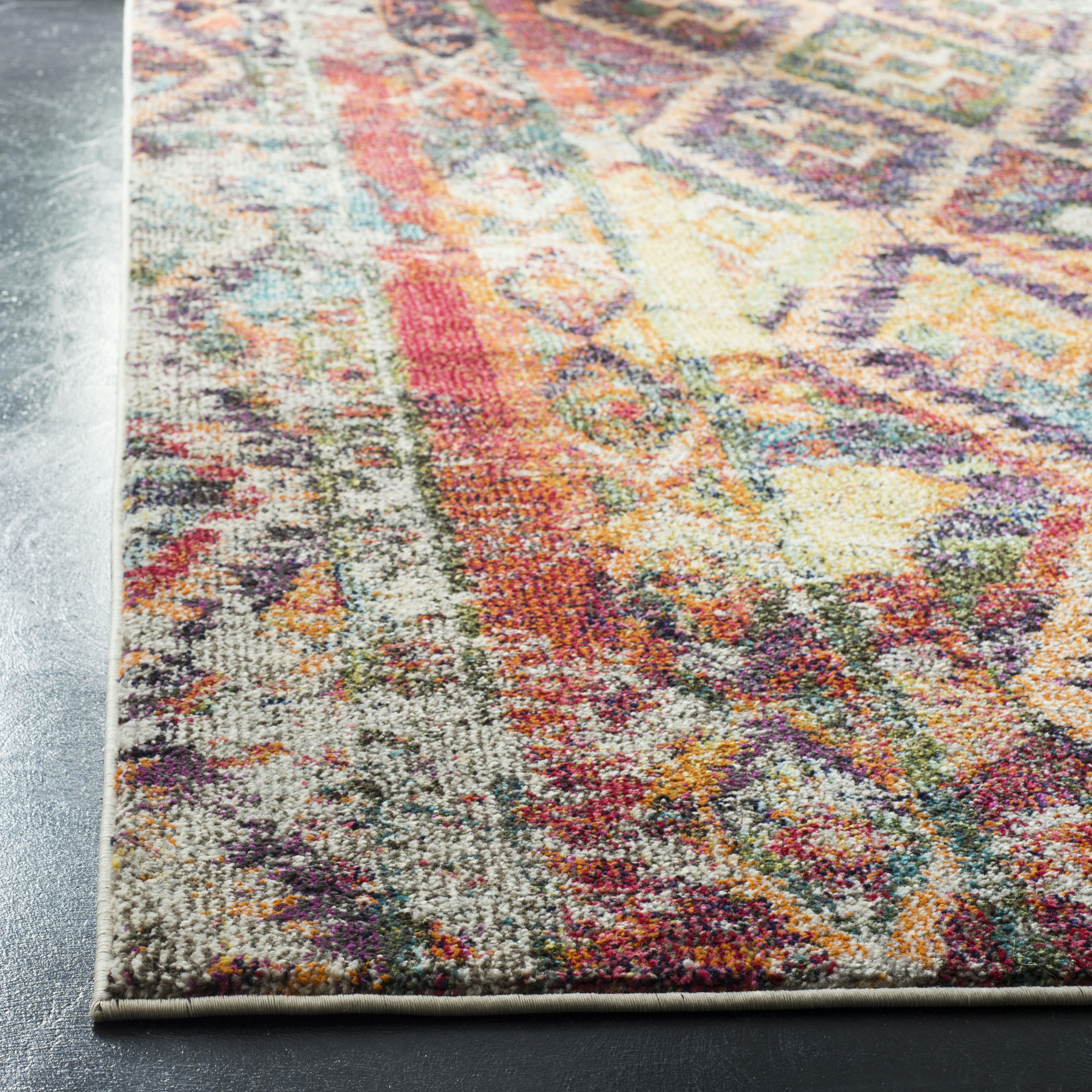 MONACO - Tapis de salon interieur en violet & orange, 155 x 231 cm