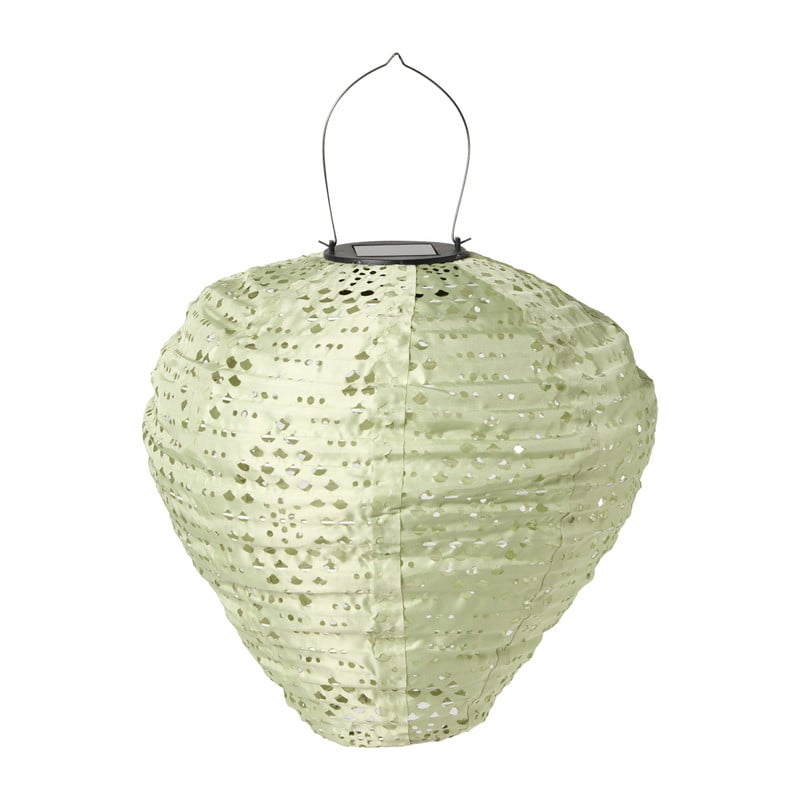 Solar barok lampion druppel - groen - &Oslash;28x30 cm