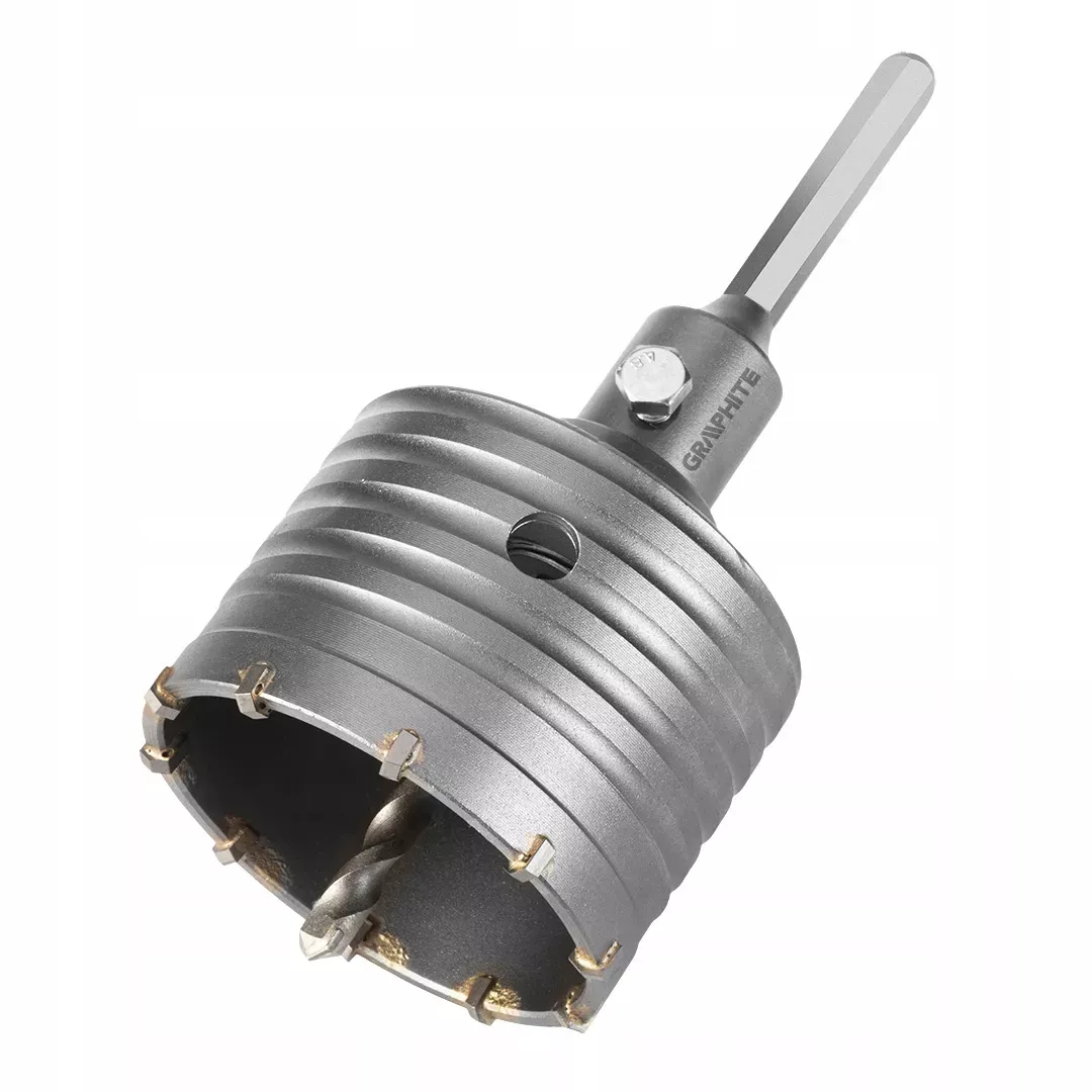 Otwornica widiowa koronka 80mm z adapterem HEX oraz wiertłem pilotującym