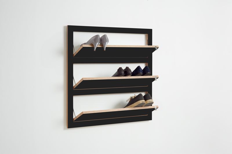 Fläpps schoenenrek 80x80-3 - Zwart