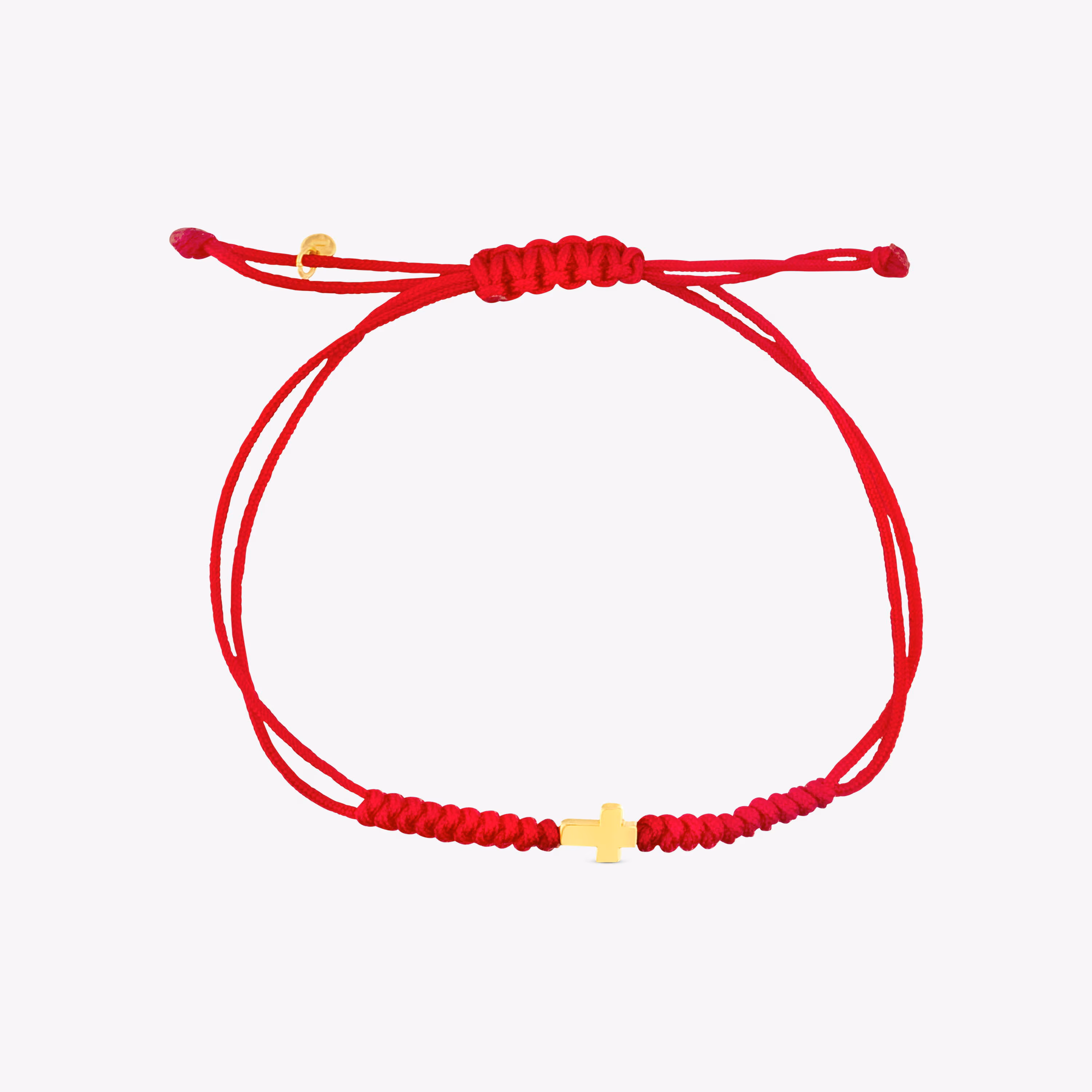 Pulsera cruz de cordón en color rojo y oro Sweet Dolls XXS