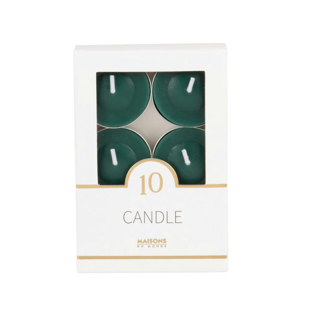 COLORAMA - Bougies chauffe-plat bleu canard (x6)