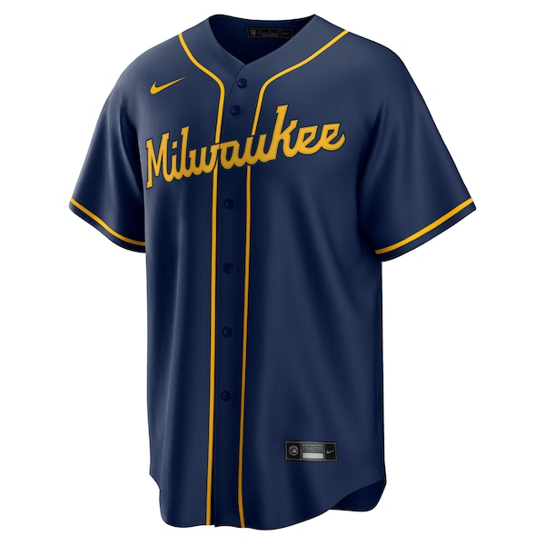 Milwaukee Brewers Nike Alternate Replica Team Jersey - Navy