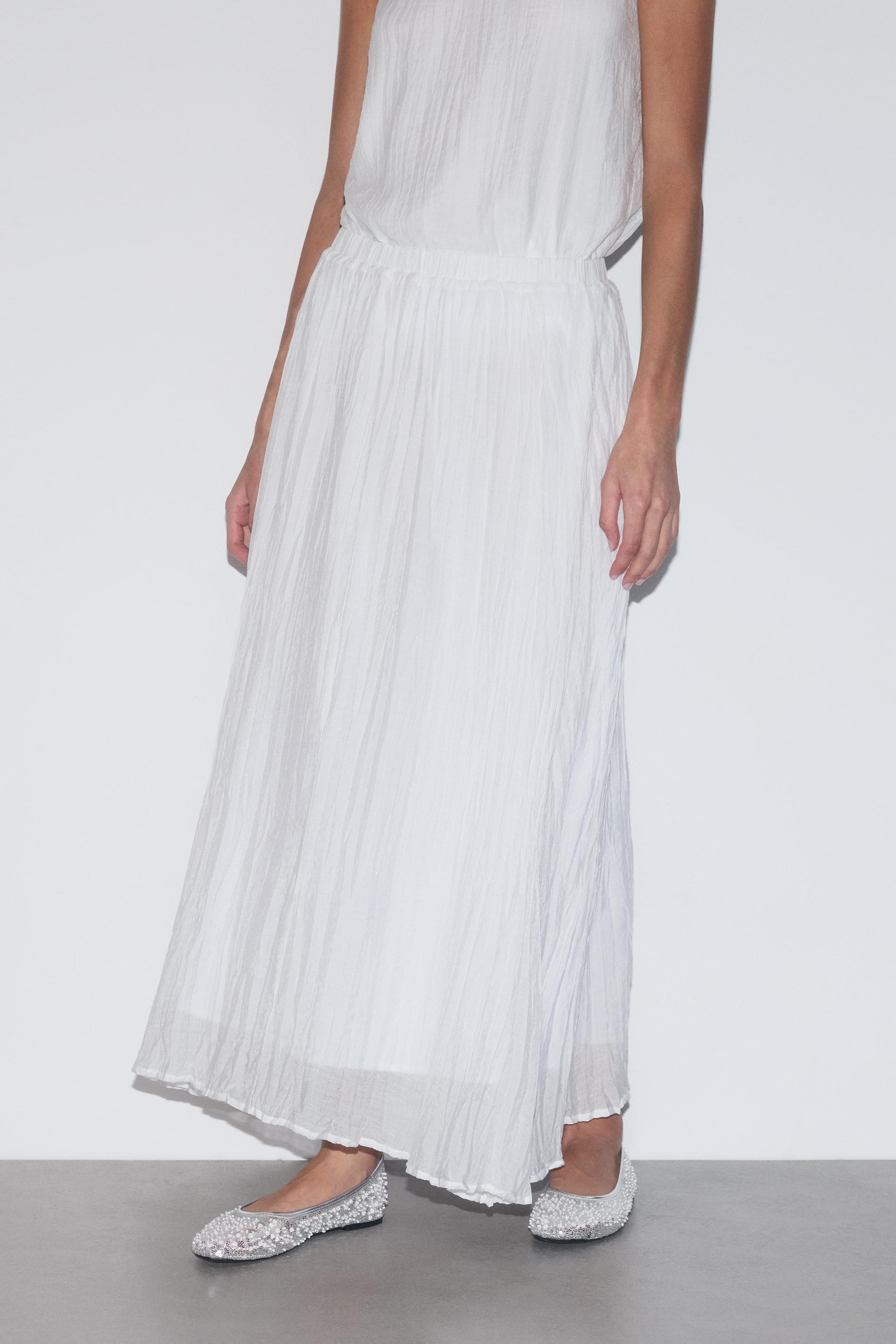 Falda midi textura