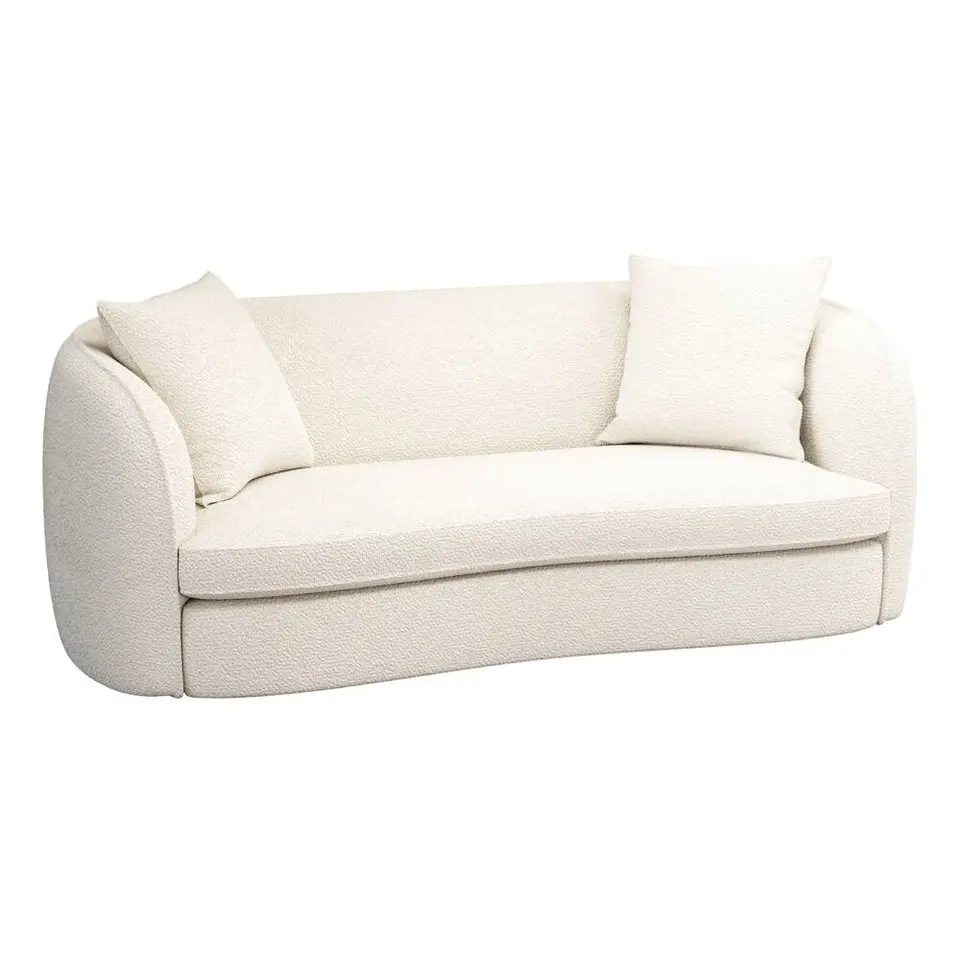 Bank Enzio 3,5-zits - stof Sirena - cr&egrave;me