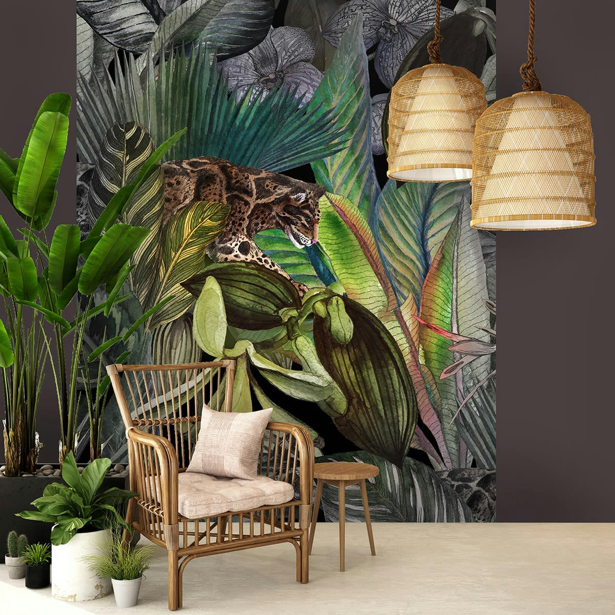 SAVAGE - Papier peint panoramique en papier multicolore 192x270