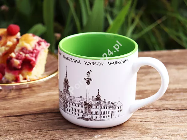 Kubek 0,32 L Warszawa Zamek Omel - Zielony 31.KLWAZ-Z