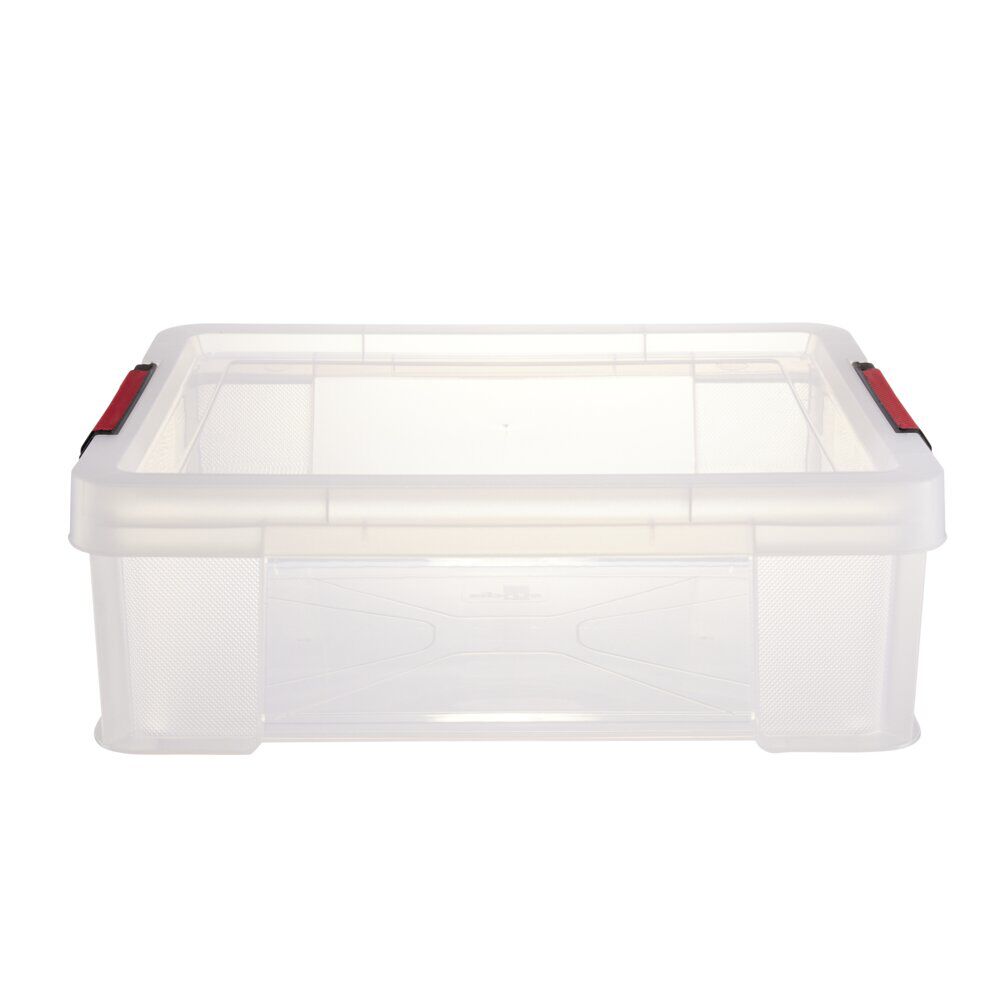 BoÎte de rangement transparent avec fermeture à clips 9L