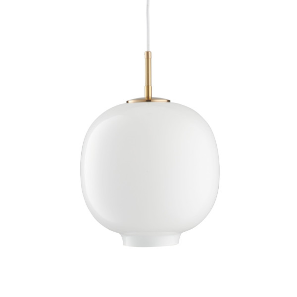 Lampa wisząca szklana BONI biała 35 cm