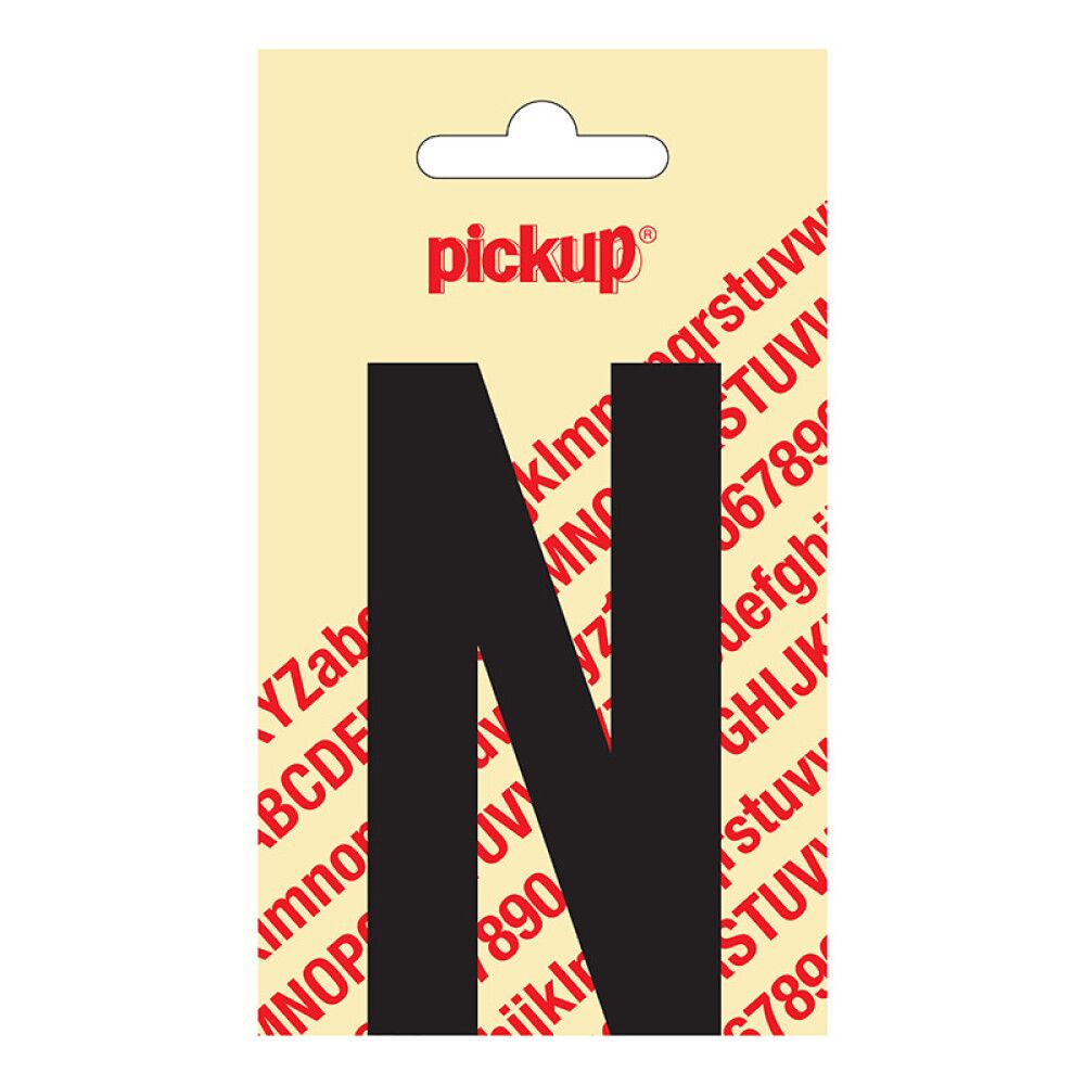 BOKSTAV PICKUP NOBEL N SVART 90 MM SELVKLEBENDE