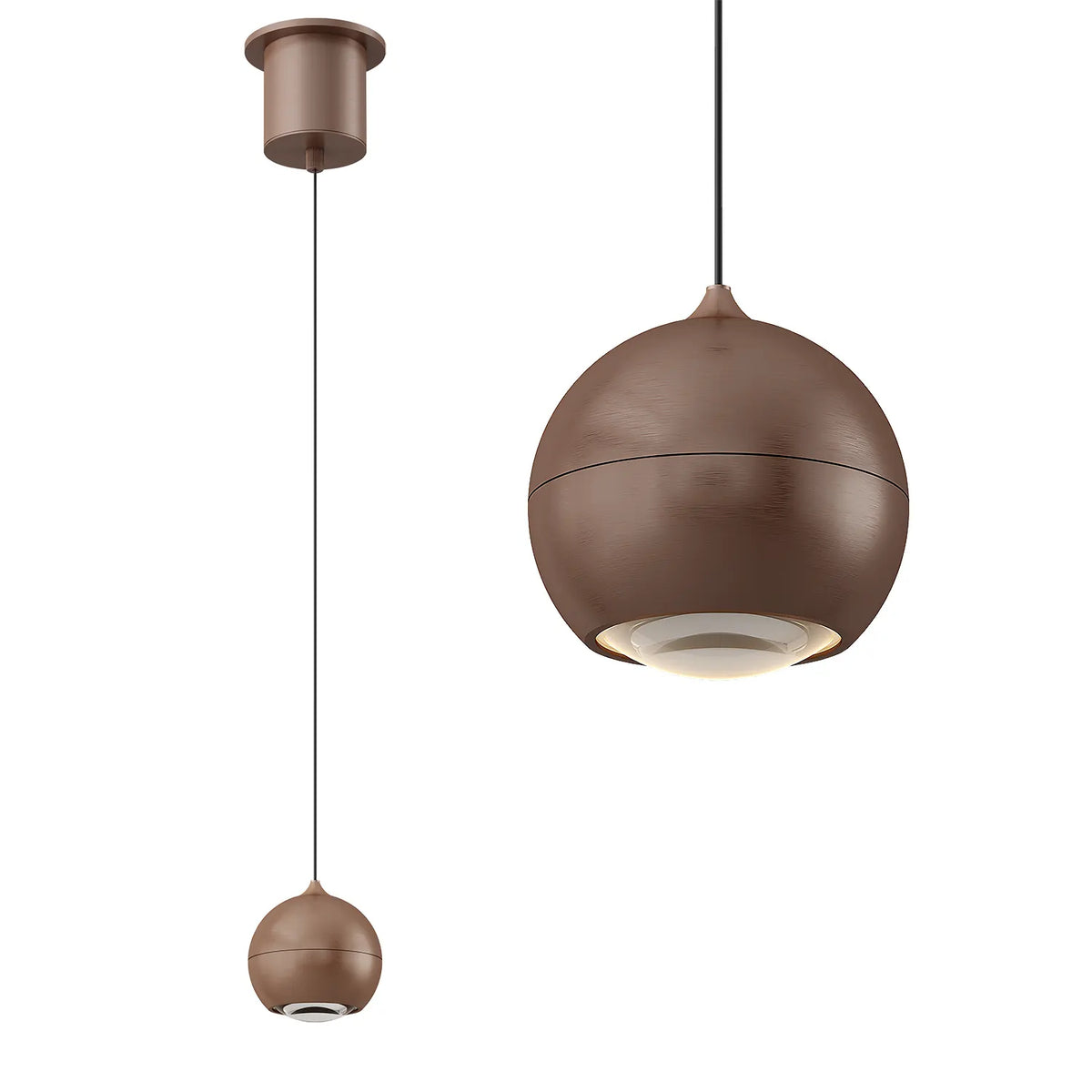 Artdelight hanglamp Miami - 1 lichts - 10 x 200  cm - brons