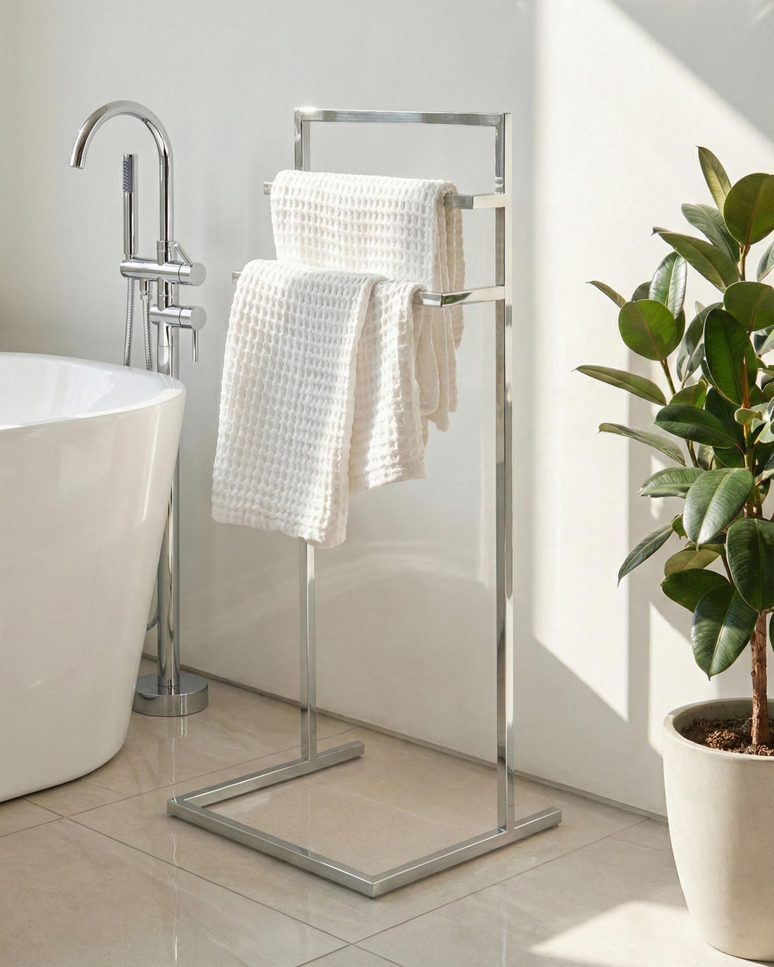 Towel Stand MELINCUE Metal Silver