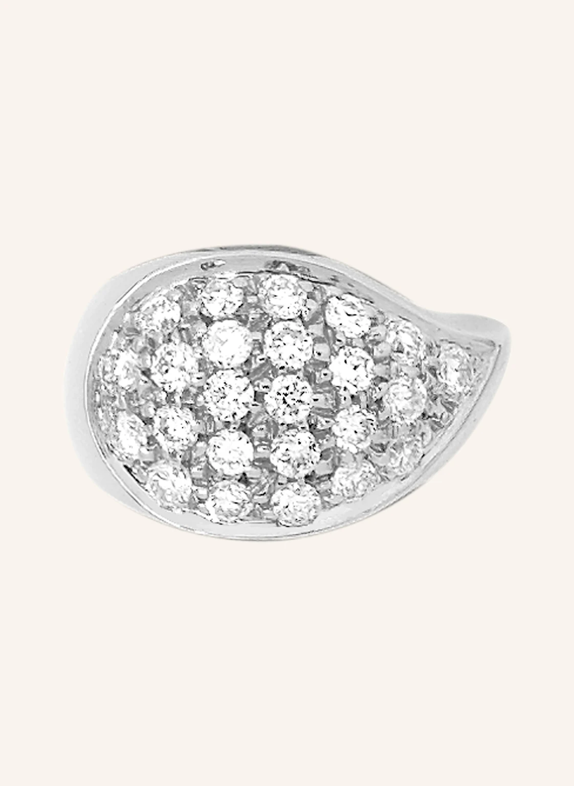 TAMARA COMOLLI Charm SIGNATURE DROP CLASP DIAMOND PAVÉ aus 18 Karat Weißgold mit Diamant Pavé