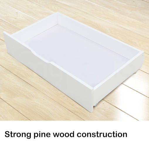 NNEMB Trundle Under Bed Storage Drawers, 2 Pieces, White