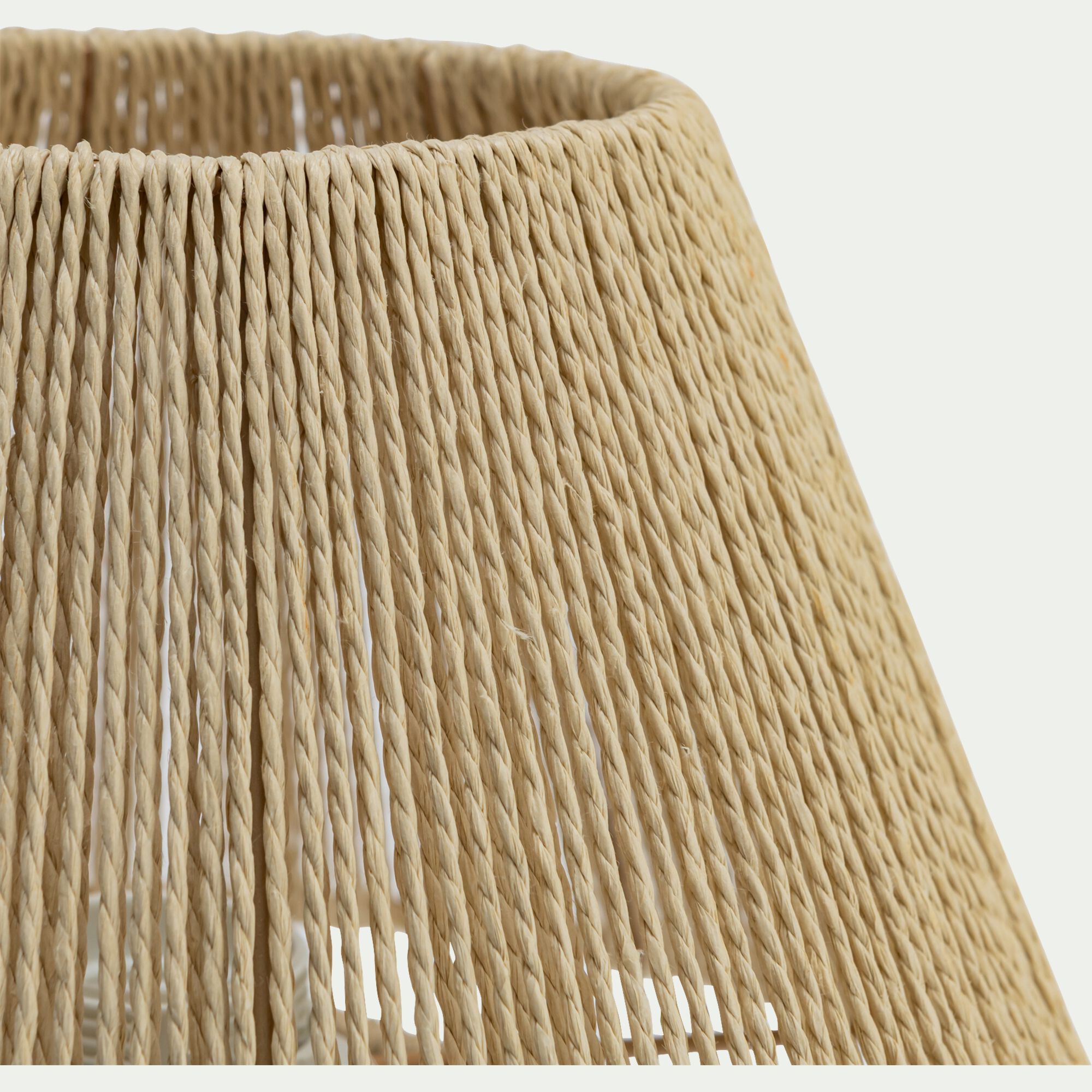 COME - Lampe électrifiée en papier tressé H29,5cm - naturel