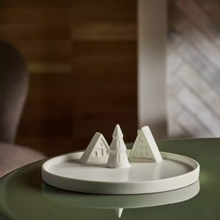 Habitat Ceramic Houses Trinket Tray - White