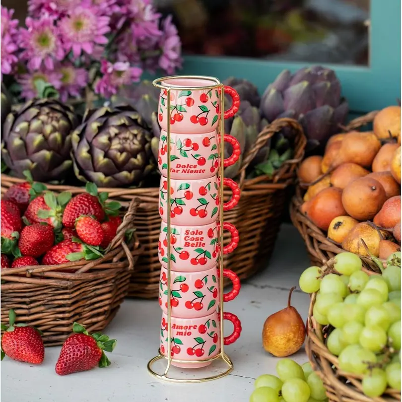 Espressotasse 6er-Set Cherries