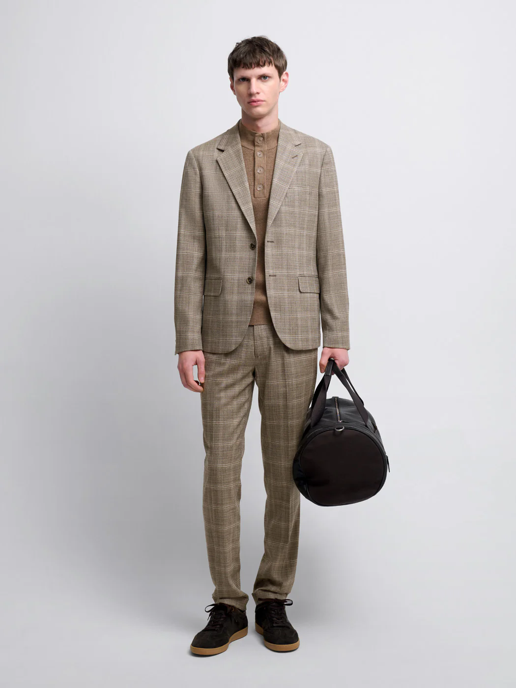 Veste de costume slim à carreaux