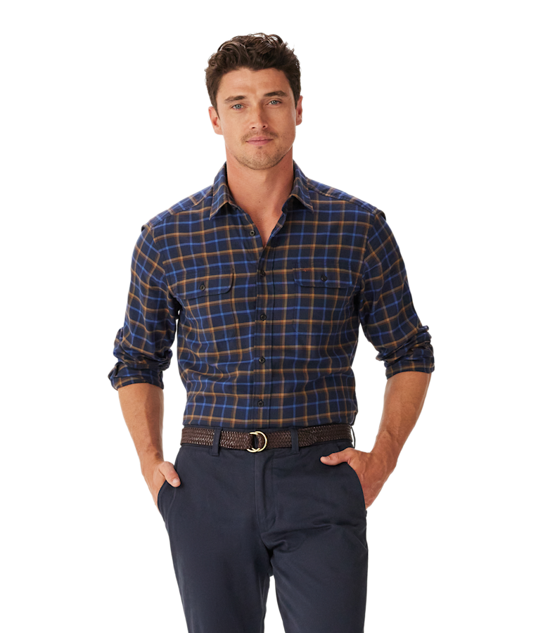 Regular twill check shirt