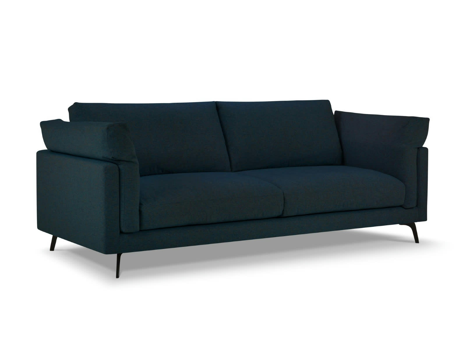CAMILLE - Canapé 3 places en Tissu Structurel Bleu Foncé