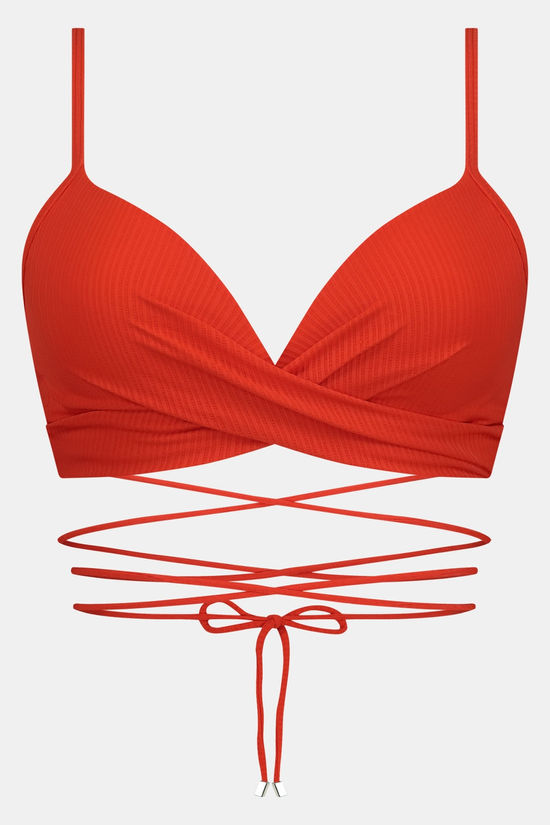 Beachlife Fiery Red Padded Wired Bikini Top