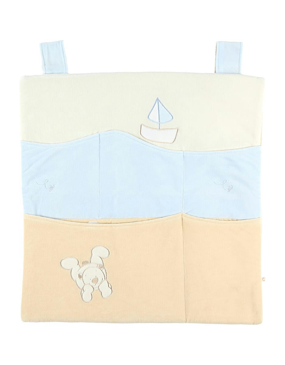 - Vide poches de lit jaune bleu et orange