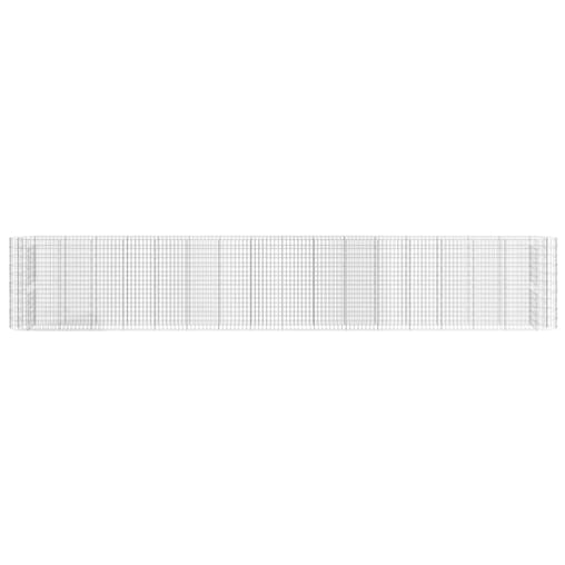 NNEVL Gabion Raised Bed Galvanised Iron 610x50x100 cm