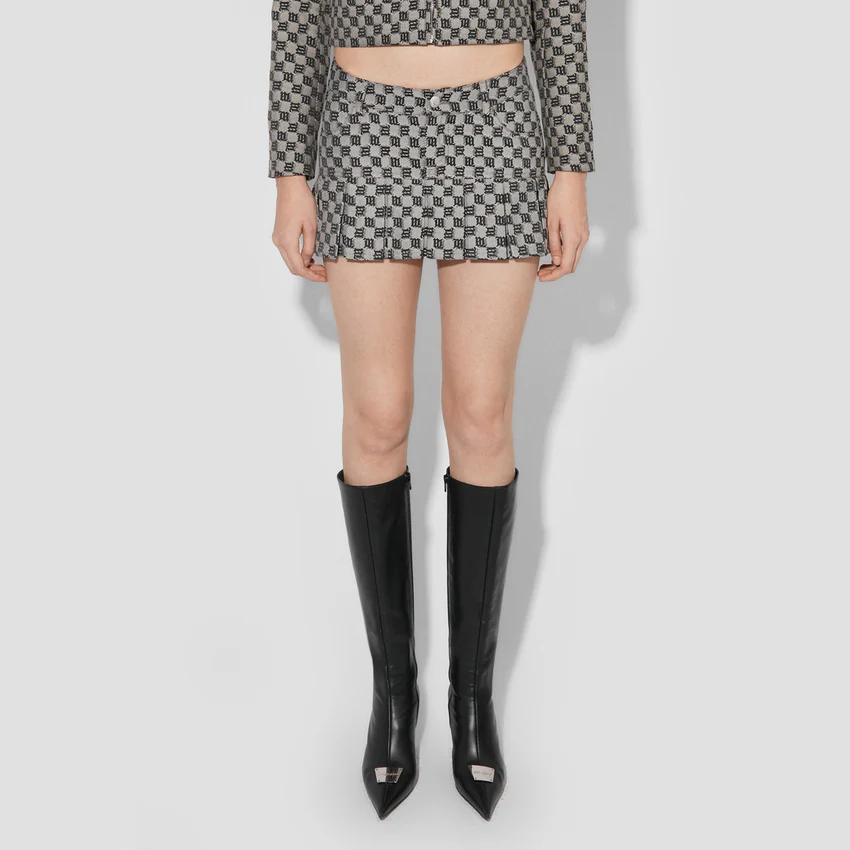 Classic Monogram Pleated Skirt