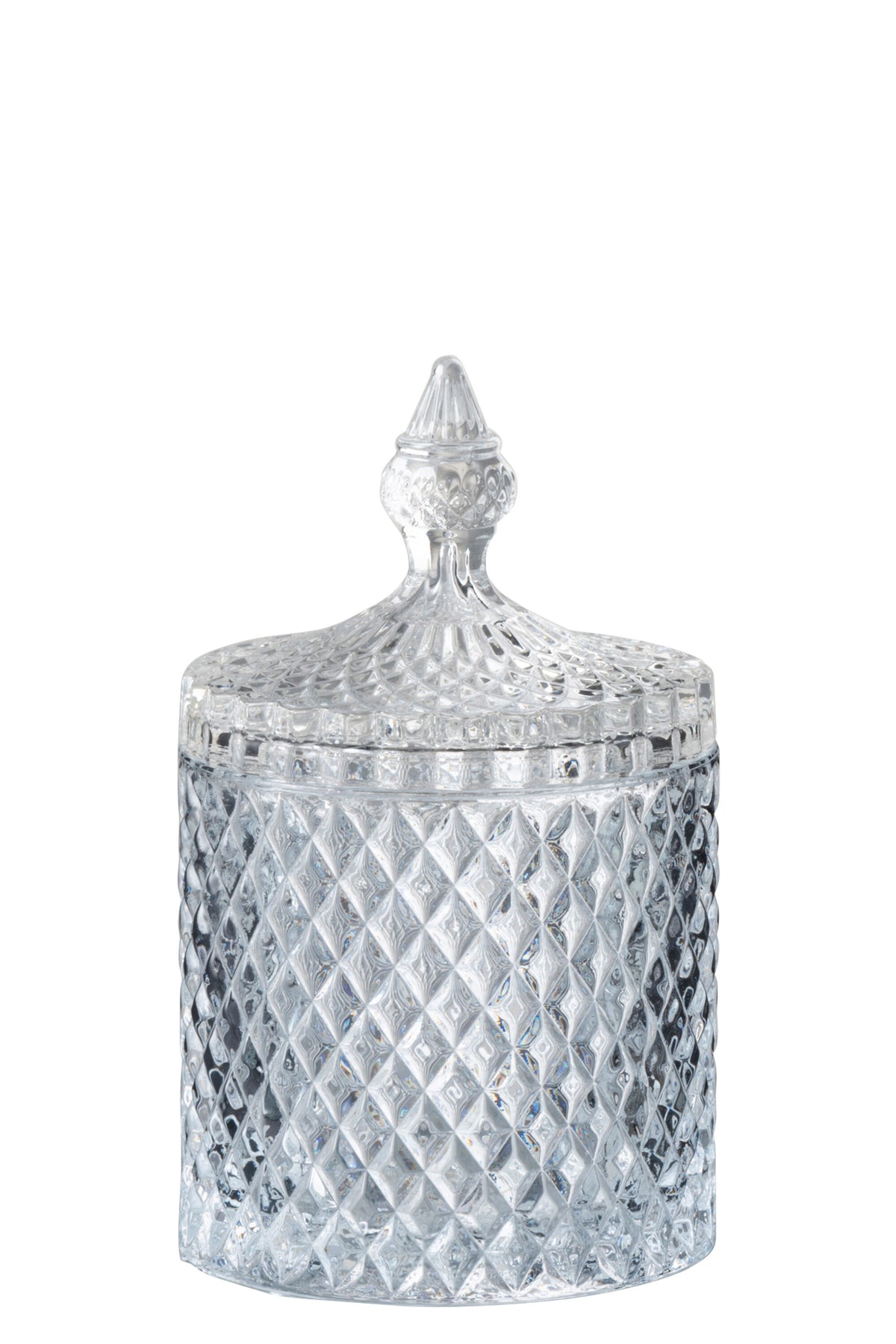 J-Line voorraadpot Geslepen Cilinder - glas - transparant - large