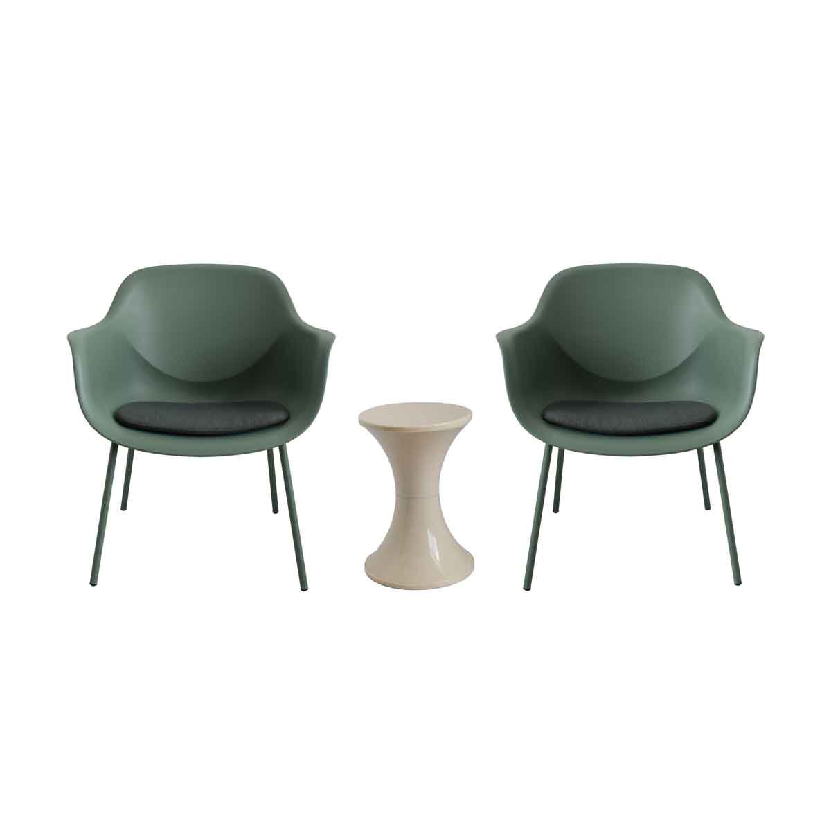 Conjunto de exterior verde olive para 2 pessoas