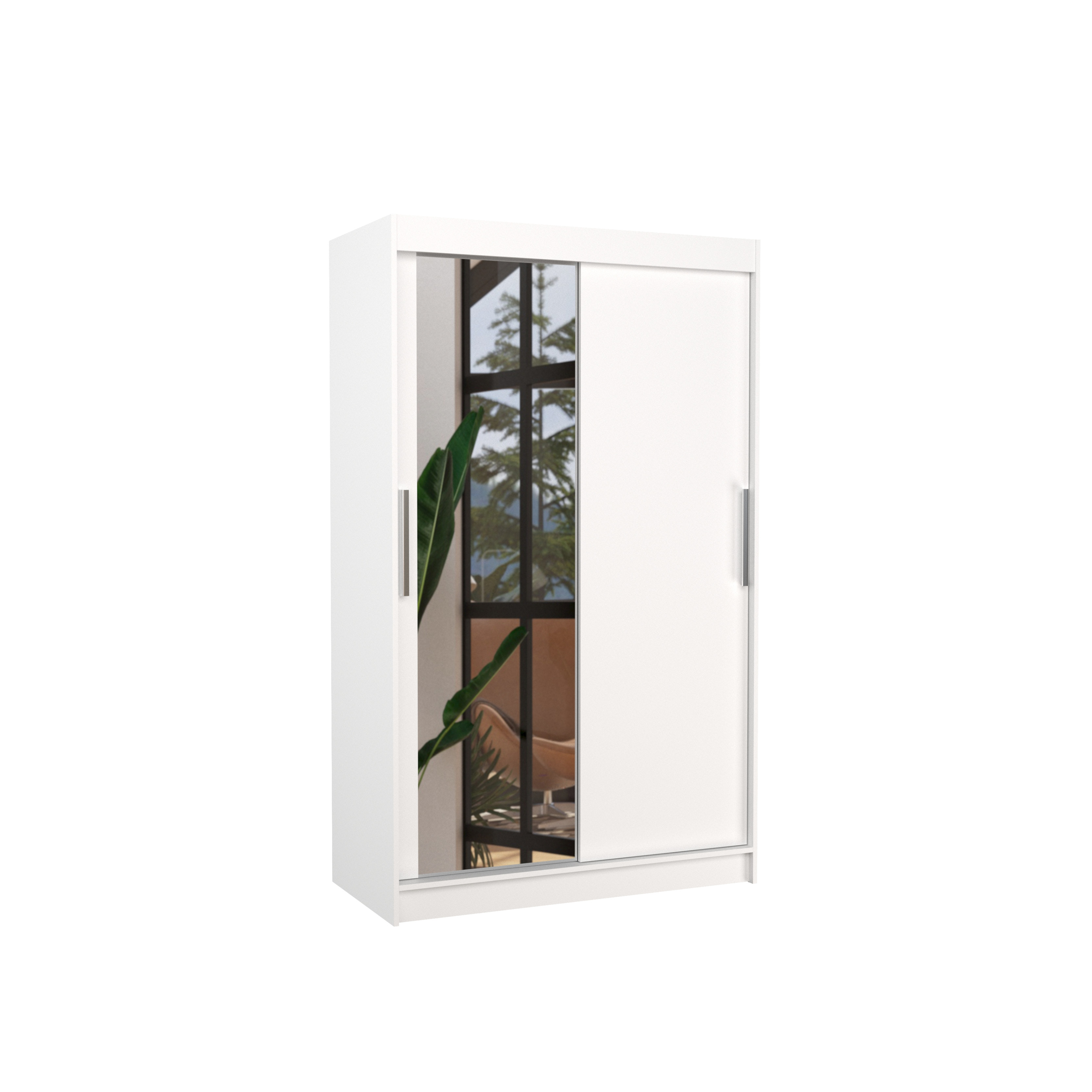 Szafa przesuwna z lustrem BARIO 120 White