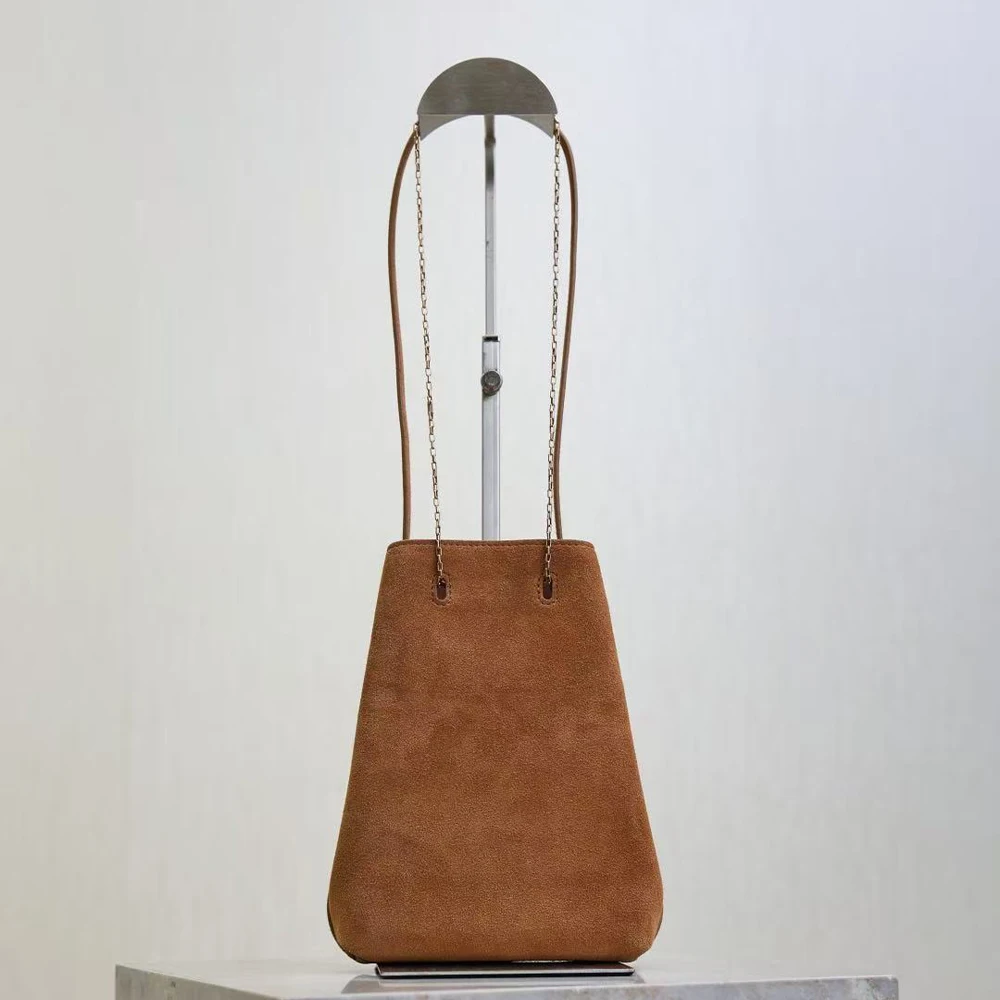 Saint Laurent POCHON Suede Handbag