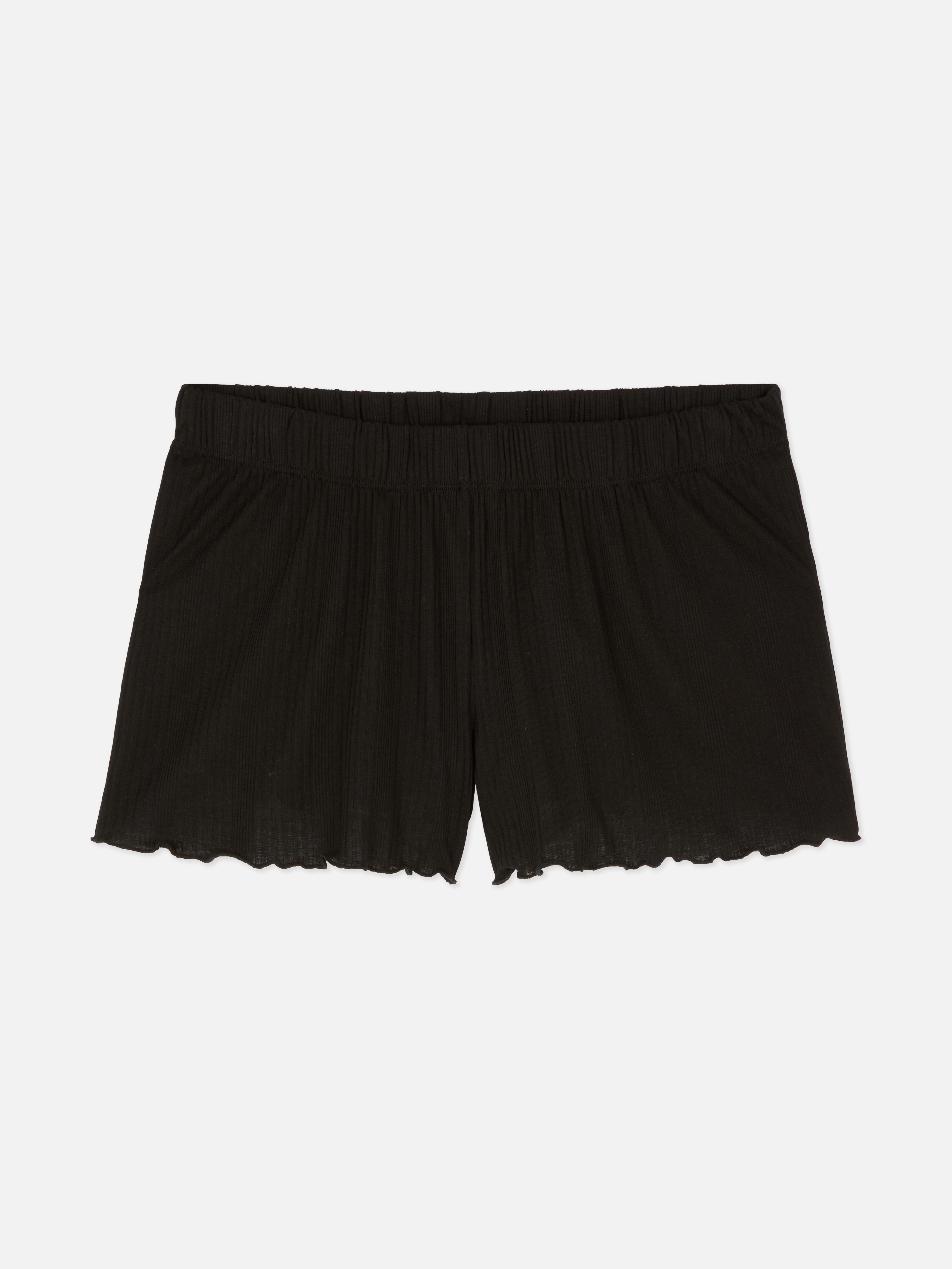 Jersey Lettuce Trim Pajama Shorts