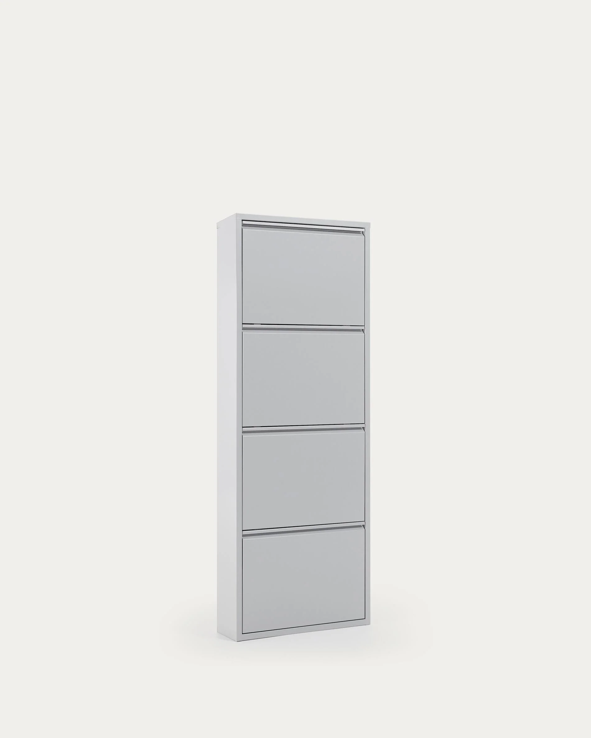 Shoe rack Ode 50 x 136 cm 4 doors metal grey