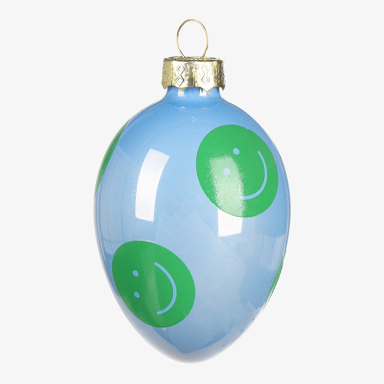 Deko-Anhänger Ei Lachen Blau, ⌀ 5 cm, H 70 mm