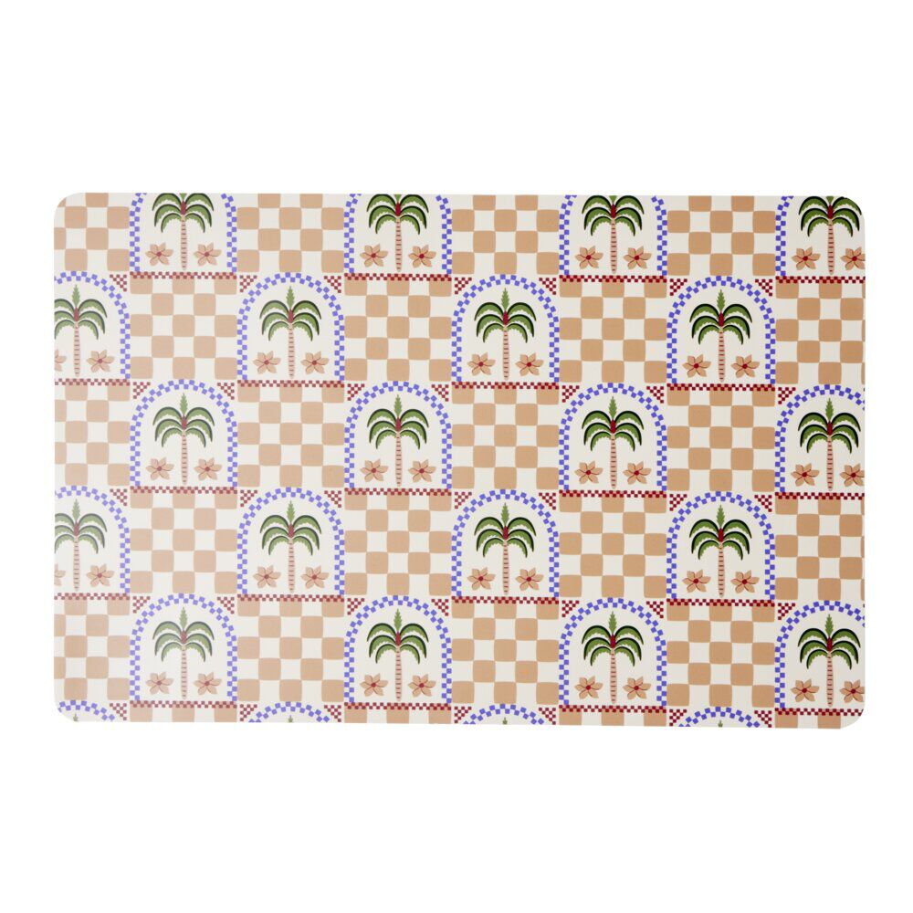 Set de table rectangulaire plastique motif tropical 28,5x43,5cm (2 modèles)